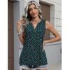 image:imageZeagoo Womens V Neck Tank Tops 2026 Summer Tops Casual Sleeveless Shirts Loose Fit Dressy Business Work ClothesXh522dark Green Floral
