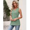 image:imageZeagoo Womens V Neck Tank Tops 2026 Summer Tops Casual Sleeveless Shirts Loose Fit Dressy Business Work ClothesXh534green Flowers
