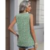 image:imageZeagoo Womens V Neck Tank Tops 2026 Summer Tops Casual Sleeveless Shirts Loose Fit Dressy Business Work ClothesXh534green Flowers