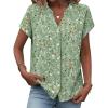 image:imageZeagoo Button Down Shirts for Women Short Sleeve Tops V Neck Collar Blouses Business Casual OutfitsXh534