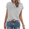 image:imageZeagoo Womens Sweater Vest Fall 2026 Loose Fit Cape Sleeve Knit Ribbed Tank Tops with Front PocketGrey