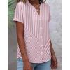 image:imageZeagoo Button Down Shirts for Women Short Sleeve Tops V Neck Collar Blouses Business Casual OutfitsTz300