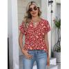 image:imageZeagoo Button Down Shirts for Women Short Sleeve Tops V Neck Collar Blouses Business Casual OutfitsXh546