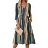 image:imageZeagoo Summer Dresses for Women 2026 34 Sleeve Womens Dress Casual Midi Tshirt Dresses with Pockets SemiFormal SundressTie Dye