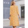 image:imageZeagoo Summer Dresses for Women 2026 34 Sleeve Womens Dress Casual Midi Tshirt Dresses with Pockets SemiFormal SundressYellow Floral