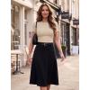 image:imageZeagoo Women Short Sleeve Tops Crewneck Ribbed Knit Fitted Tshirts Dressy Casual Basic Tee 2026 Summer ClothesBeige