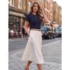 image:imageZeagoo Women Short Sleeve Tops Crewneck Ribbed Knit Fitted Tshirts Dressy Casual Basic Tee 2026 Summer ClothesNavy Blue