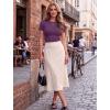 image:imageZeagoo Women Short Sleeve Tops Crewneck Ribbed Knit Fitted Tshirts Dressy Casual Basic Tee 2026 Summer ClothesPurple