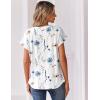 image:imageZeagoo Women Tops Summer Short Sleeve T Shirts V Neck Dressy Casual Work Blouses Fashion Boho Clothes S3XLBf290white Flowers