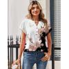 image:imageZeagoo Women Tops Summer Short Sleeve T Shirts V Neck Dressy Casual Work Blouses Fashion Boho Clothes S3XLBf347flower