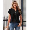 image:imageZeagoo Women Tops Summer Short Sleeve T Shirts V Neck Dressy Casual Work Blouses Fashion Boho Clothes S3XLBlack