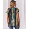 image:imageZeagoo Women Tops Summer Short Sleeve T Shirts V Neck Dressy Casual Work Blouses Fashion Boho Clothes S3XLCx289multicolored