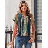 image:imageZeagoo Women Tops Summer Short Sleeve T Shirts V Neck Dressy Casual Work Blouses Fashion Boho Clothes S3XLCx289multicolored