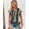 image:imageZeagoo Women Tops Summer Short Sleeve T Shirts V Neck Dressy Casual Work Blouses Fashion Boho Clothes S3XLCx289multicolored