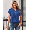 image:imageZeagoo Women Tops Summer Short Sleeve T Shirts V Neck Dressy Casual Work Blouses Fashion Boho Clothes S3XLCx319blue