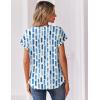 image:imageZeagoo Women Tops Summer Short Sleeve T Shirts V Neck Dressy Casual Work Blouses Fashion Boho Clothes S3XLCx329blue