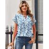 image:imageZeagoo Women Tops Summer Short Sleeve T Shirts V Neck Dressy Casual Work Blouses Fashion Boho Clothes S3XLCx329blue