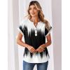 image:imageZeagoo Women Tops Summer Short Sleeve T Shirts V Neck Dressy Casual Work Blouses Fashion Boho Clothes S3XLJb204black White
