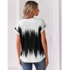 image:imageZeagoo Women Tops Summer Short Sleeve T Shirts V Neck Dressy Casual Work Blouses Fashion Boho Clothes S3XLJb204black White