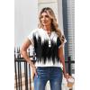 image:imageZeagoo Women Tops Summer Short Sleeve T Shirts V Neck Dressy Casual Work Blouses Fashion Boho Clothes S3XLJb204black White