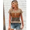 image:imageZeagoo Women Tops Summer Short Sleeve T Shirts V Neck Dressy Casual Work Blouses Fashion Boho Clothes S3XLJh398geometric