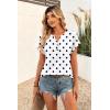 image:imageZeagoo Women Tops Summer Short Sleeve T Shirts V Neck Dressy Casual Work Blouses Fashion Boho Clothes S3XLJh592polka Dots