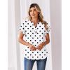 image:imageZeagoo Women Tops Summer Short Sleeve T Shirts V Neck Dressy Casual Work Blouses Fashion Boho Clothes S3XLJh592polka Dots