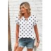 image:imageZeagoo Women Tops Summer Short Sleeve T Shirts V Neck Dressy Casual Work Blouses Fashion Boho Clothes S3XLJh592polka Dots