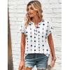 image:imageZeagoo Women Tops Summer Short Sleeve T Shirts V Neck Dressy Casual Work Blouses Fashion Boho Clothes S3XLJh599figure