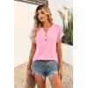 image:imageZeagoo Women Tops Summer Short Sleeve T Shirts V Neck Dressy Casual Work Blouses Fashion Boho Clothes S3XLLight Pink