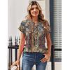 image:imageZeagoo Women Tops Summer Short Sleeve T Shirts V Neck Dressy Casual Work Blouses Fashion Boho Clothes S3XLMz721multicolored