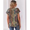 image:imageZeagoo Women Tops Summer Short Sleeve T Shirts V Neck Dressy Casual Work Blouses Fashion Boho Clothes S3XLMz721multicolored