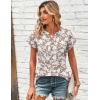 image:imageZeagoo Women Tops Summer Short Sleeve T Shirts V Neck Dressy Casual Work Blouses Fashion Boho Clothes S3XLSf295beige
