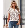 image:imageZeagoo Women Tops Summer Short Sleeve T Shirts V Neck Dressy Casual Work Blouses Fashion Boho Clothes S3XLSf295beige