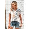 image:imageZeagoo Women Tops Summer Short Sleeve T Shirts V Neck Dressy Casual Work Blouses Fashion Boho Clothes S3XLSf311pattern
