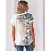 image:imageZeagoo Women Tops Summer Short Sleeve T Shirts V Neck Dressy Casual Work Blouses Fashion Boho Clothes S3XLSf311pattern