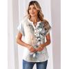 image:imageZeagoo Women Tops Summer Short Sleeve T Shirts V Neck Dressy Casual Work Blouses Fashion Boho Clothes S3XLSf311pattern