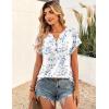 image:imageZeagoo Women Tops Summer Short Sleeve T Shirts V Neck Dressy Casual Work Blouses Fashion Boho Clothes S3XLSp106leaves