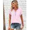 image:imageZeagoo Women Tops Summer Short Sleeve T Shirts V Neck Dressy Casual Work Blouses Fashion Boho Clothes S3XLTz300pink