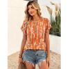 image:imageZeagoo Women Tops Summer Short Sleeve T Shirts V Neck Dressy Casual Work Blouses Fashion Boho Clothes S3XLZr466orange