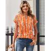 image:imageZeagoo Women Tops Summer Short Sleeve T Shirts V Neck Dressy Casual Work Blouses Fashion Boho Clothes S3XLZr466orange