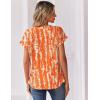 image:imageZeagoo Women Tops Summer Short Sleeve T Shirts V Neck Dressy Casual Work Blouses Fashion Boho Clothes S3XLZr466orange