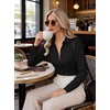 image:imageZeagoo Button Down Shirts for Women Long Sleeve Dress Shirts Classic fit Collared Blouses Casual Business Work Tops S3XLAblack