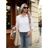 image:imageZeagoo Button Down Shirts for Women Long Sleeve Dress Shirts Classic fit Collared Blouses Casual Business Work Tops S3XLAwhite
