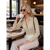 image:imageZeagoo Button Down Shirts for Women Long Sleeve Dress Shirts Classic fit Collared Blouses Casual Business Work Tops S3XLBeige Khaki