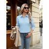 image:imageZeagoo Button Down Shirts for Women Long Sleeve Dress Shirts Classic fit Collared Blouses Casual Business Work Tops S3XLLight Blue