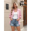 image:imageZeagoo Button Down Shirts for Women Long Sleeve Dress Shirts Classic fit Collared Blouses Casual Business Work Tops S3XLPink