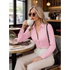image:imageZeagoo Button Down Shirts for Women Long Sleeve Dress Shirts Classic fit Collared Blouses Casual Business Work Tops S3XLPink
