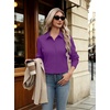 image:imageZeagoo Button Down Shirts for Women Long Sleeve Dress Shirts Classic fit Collared Blouses Casual Business Work Tops S3XLPurple