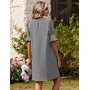 image:imageZeagoo Summer Dresses for Women 2026 V Neck Ruffle Sleeve Loose Shift Dress Hawaiian Sundress Beach Vacation ClothesA02black and White Stripes